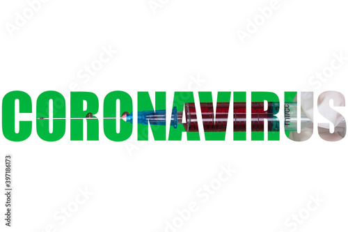 Cutted word over medicine theme picture