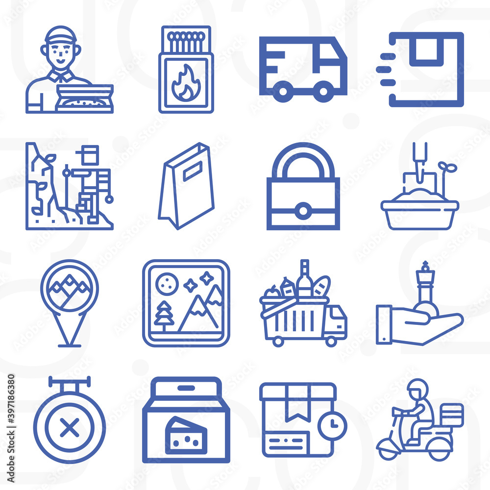 16 pack of bringing lineal web icons set 16 pack of bringing lineal web icons set