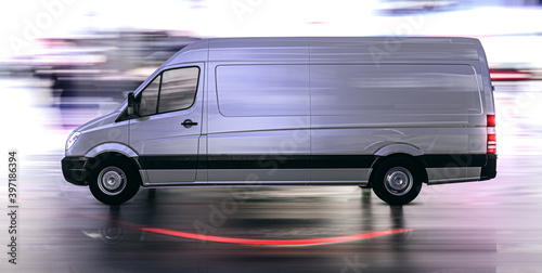 Obraz na plátně Transporter mit Hintergrundunschärfe