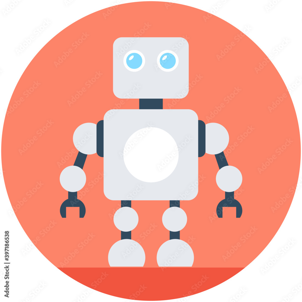 Fototapeta premium Robotics Flat Vector Icon 