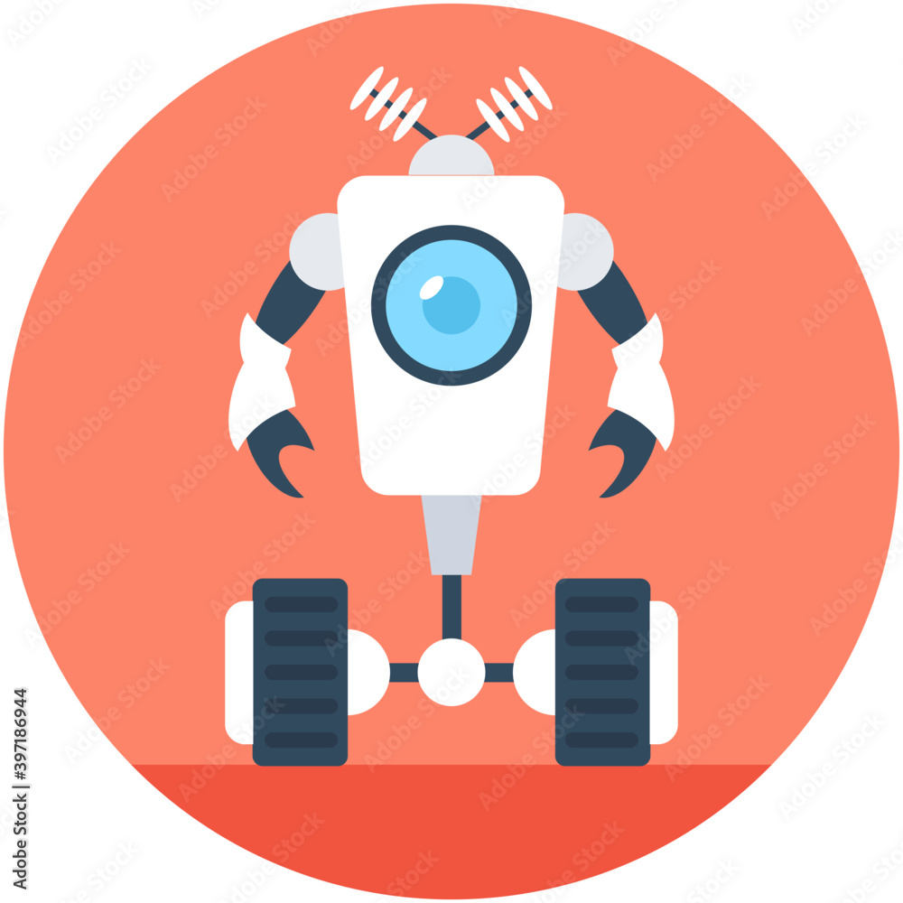 Fototapeta premium Robotics Flat Vector Icon 