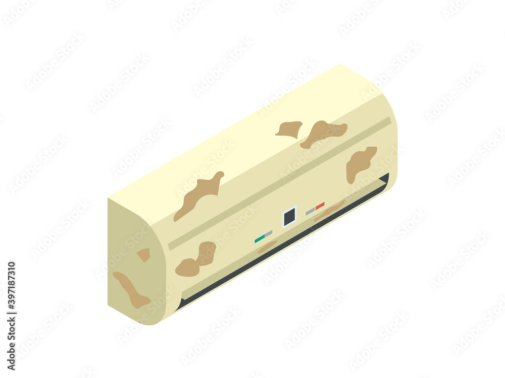 汚れがひどい古いエアコン 汚れがひどい古いエアコン