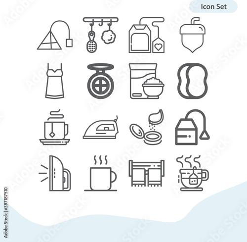Simple set of dry related lineal icons.
