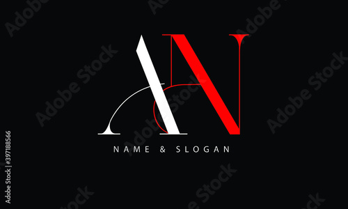 NA, AN, N, A abstract letters logo monogram