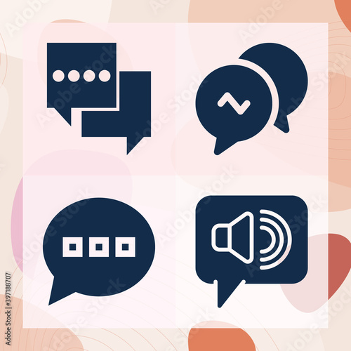 Simple set of courtesy related filled icons