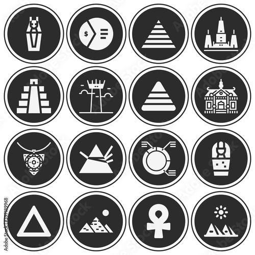 16 pack of cairo filled web icons set