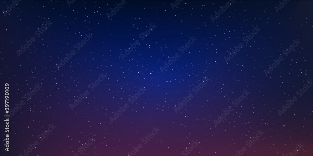 Star and star dust in deep universe. Abstract space background. Vector illustration.