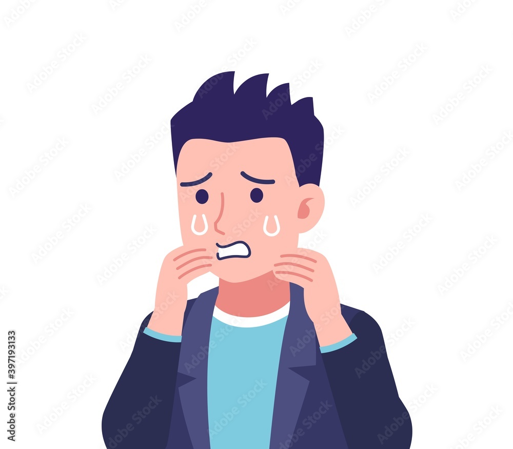 Short-haired man in a dark blue jacket Short-haired man in a dark blue jacket