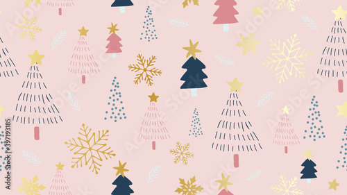 Happy Holidays Seamless background pattern vector. Happy New year 2021 wallpaper. Happy Winter patterns design concept for fabric, cover, invitation card, Banner, social media story and post.