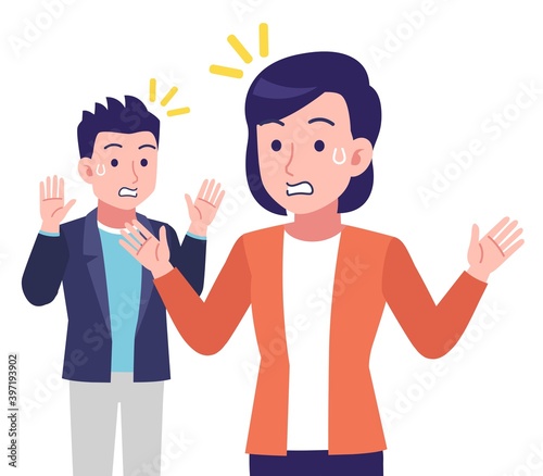 グラフィカルな若い夫婦