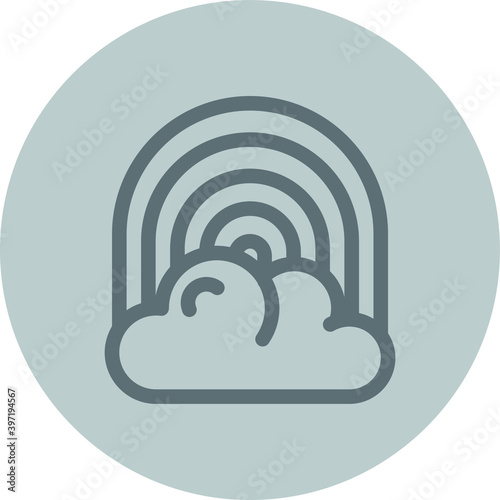 Rainbow icon for any purpose mobile app presentation website