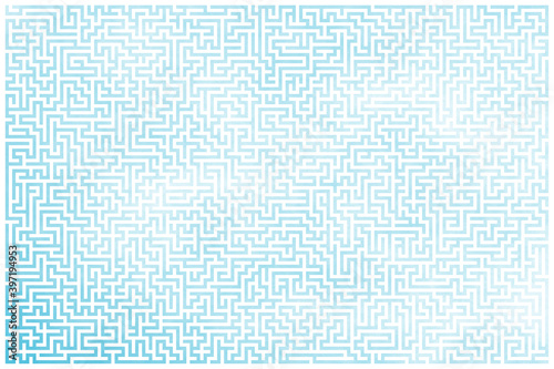 Maze background. Blue maze pattern.