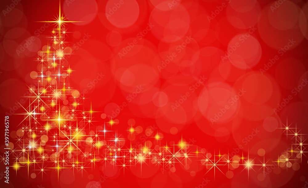 Bokeh on a red background. happy Christmas and Happy New year decoration. Holiday spruce. Bokeh on a red background. happy Christmas and Happy New year decoration. Holiday spruce.
