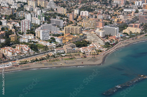 Foto aérea de la Costa del Sol en Málaga, España