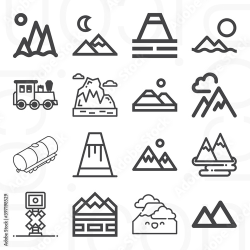 16 pack of el  lineal web icons set