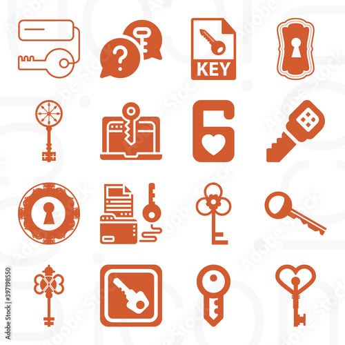 16 pack of reconcile  filled web icons set