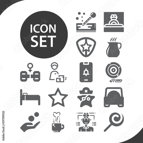 Simple set of have related filled icons.