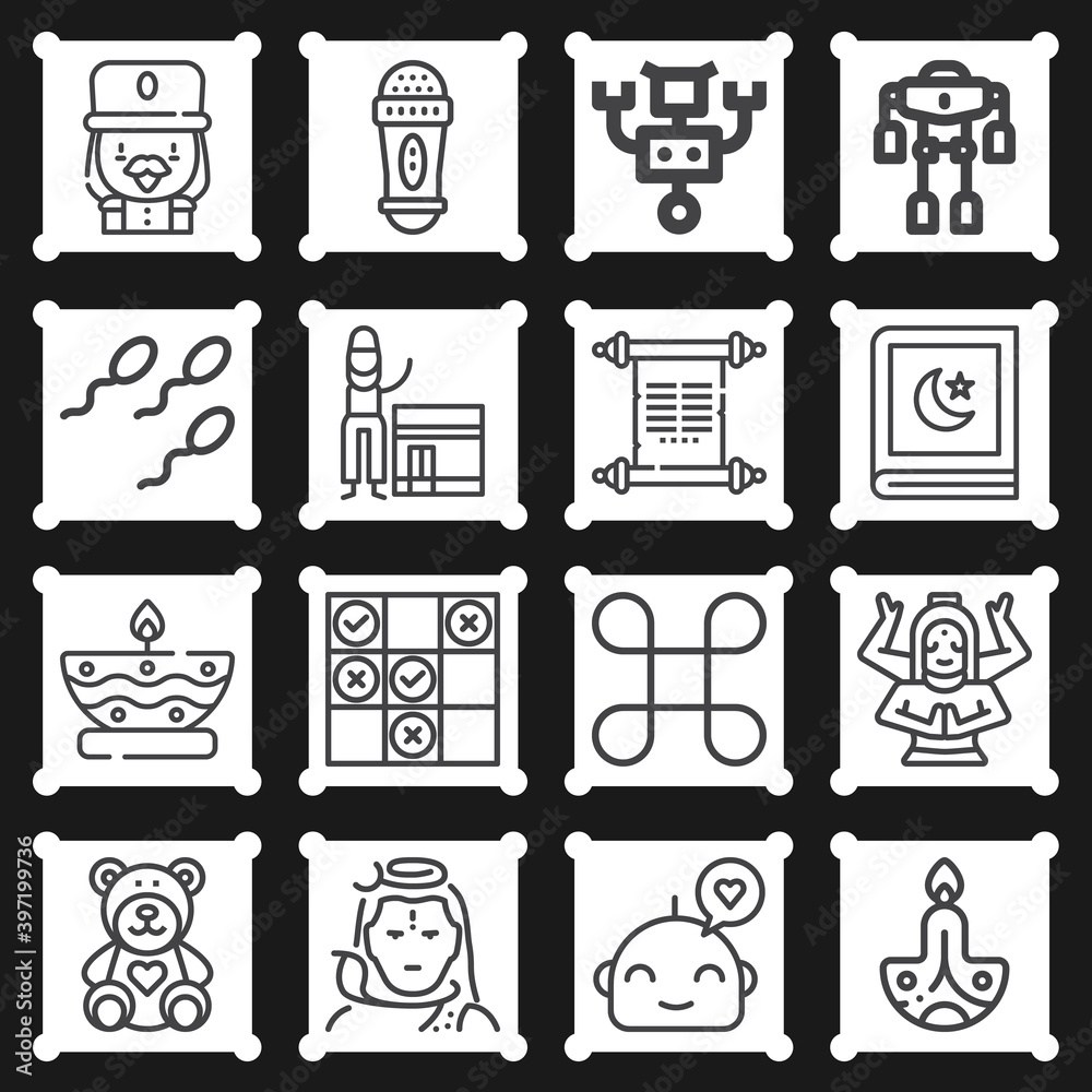 16 pack of reproduction lineal web icons set 16 pack of reproduction lineal web icons set