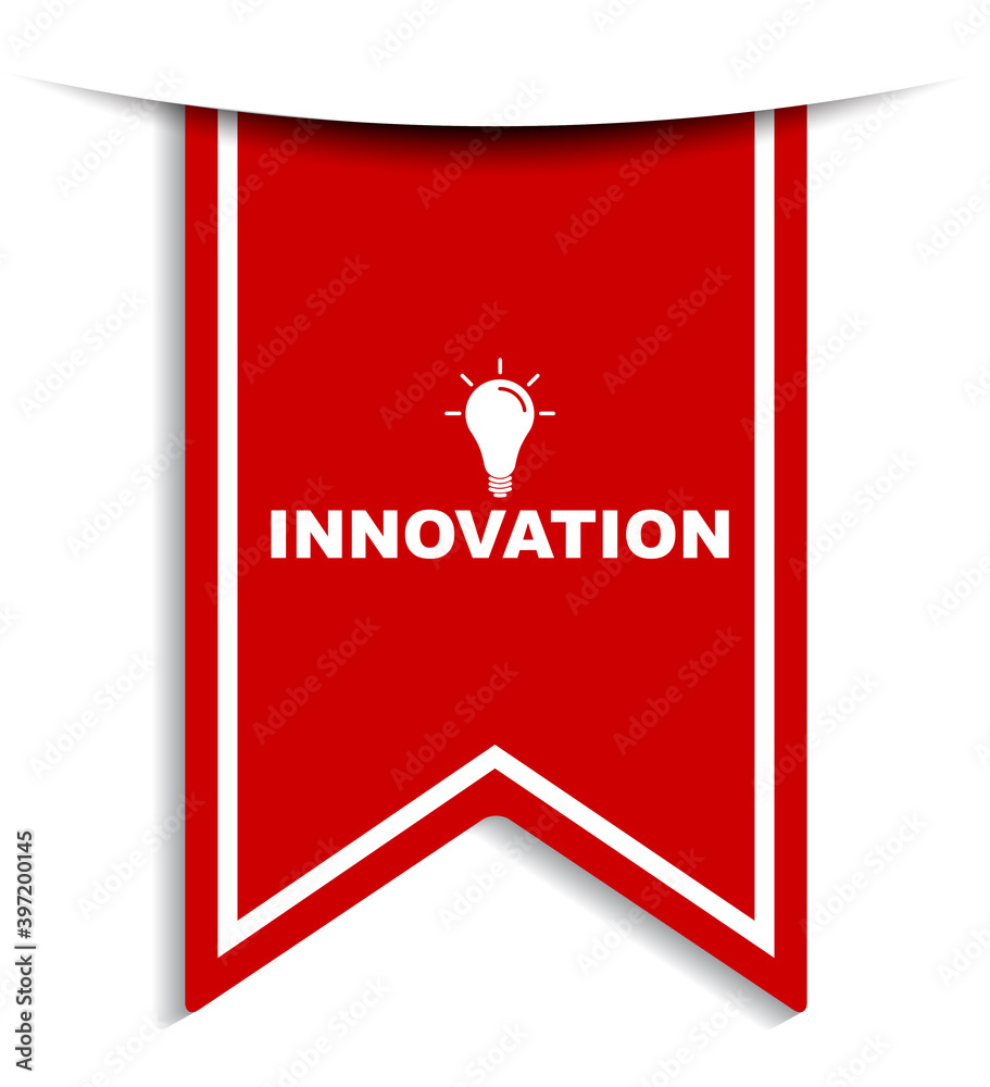 red vector illustration banner innovation red vector illustration banner innovation
