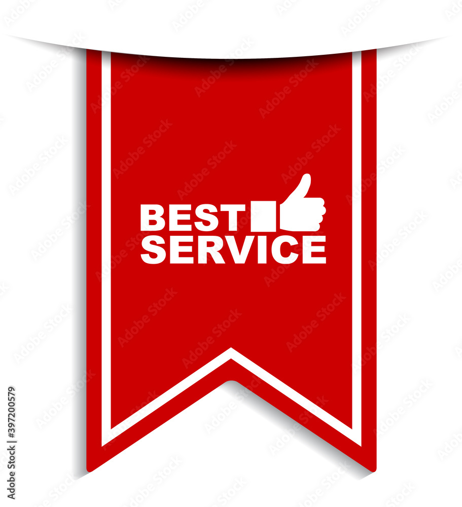 red vector illustration banner best service red vector illustration banner best service