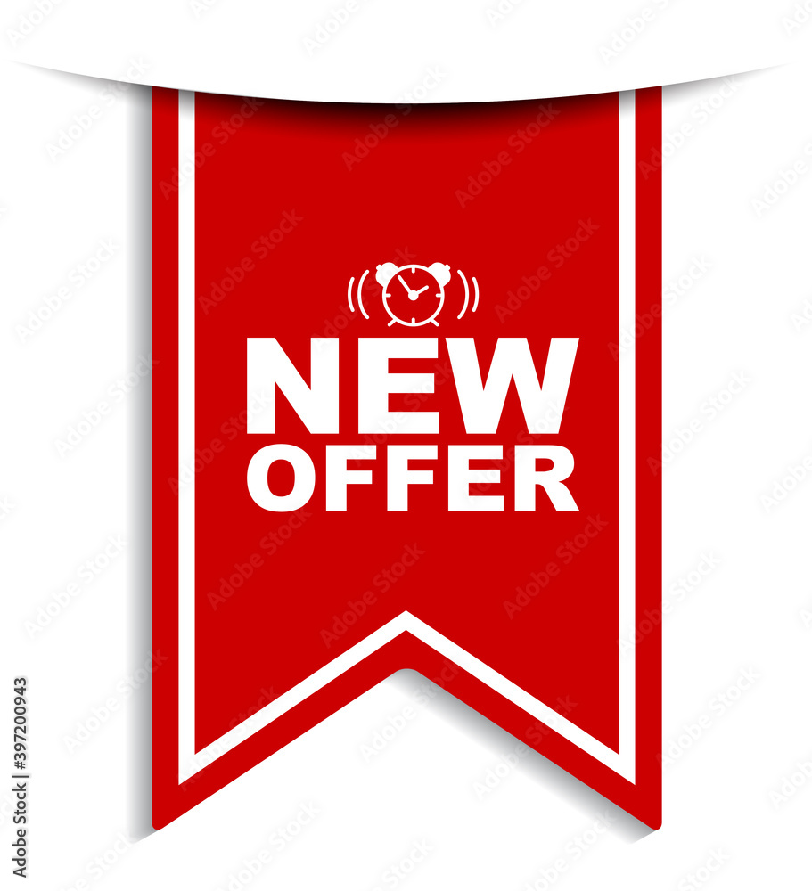 Fototapeta premium red vector illustration banner new offer