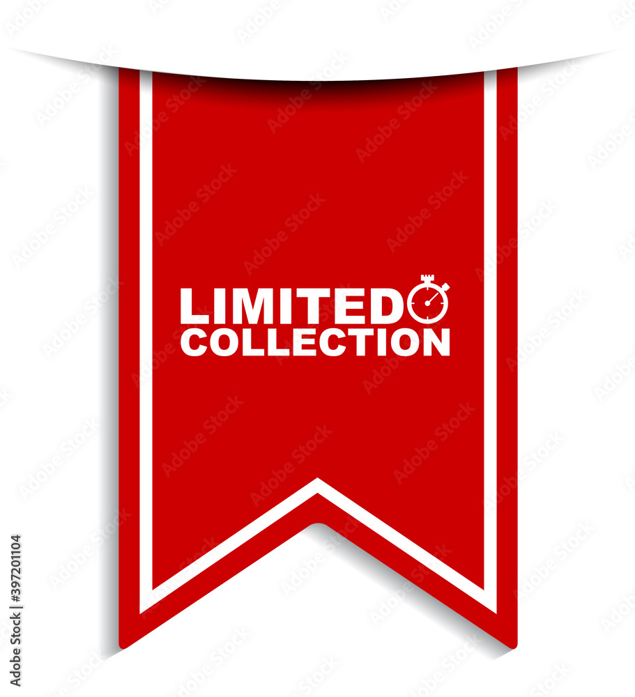 red vector illustration banner limited colection red vector illustration banner limited colection