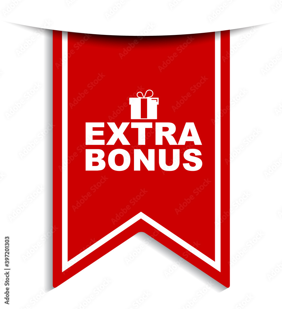 red vector illustration banner extra bonus red vector illustration banner extra bonus