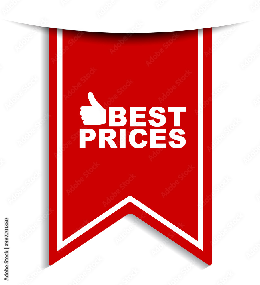 red vector illustration banner best prices