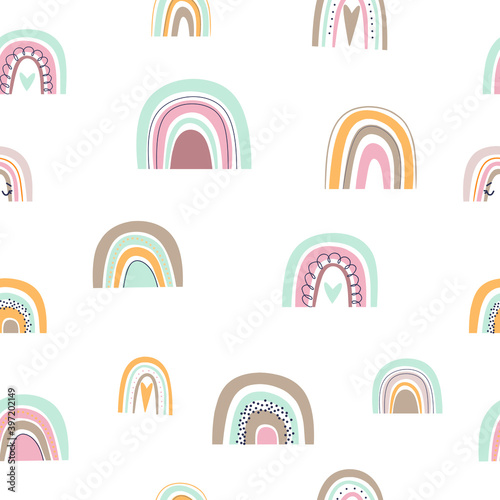 rainbow seamless pattern. vector rainbow pattern