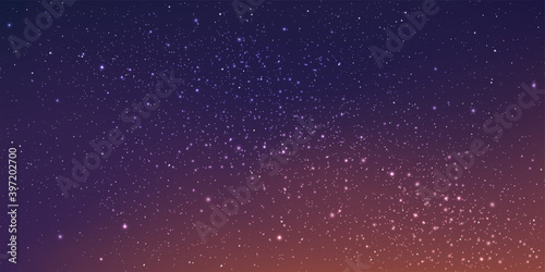 A high quality background galaxy illustration with stardust and bright shining stars illuminating the space.