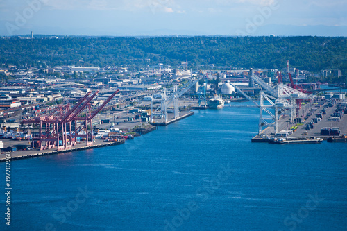 View from Space Needle to dock area, Seattle © moodboard