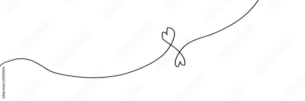 Heart. Abstract love symbol. Continuous line art drawing illustration. Valentines day background banner Heart. Abstract love symbol. Continuous line art drawing illustration. Valentines day background banner