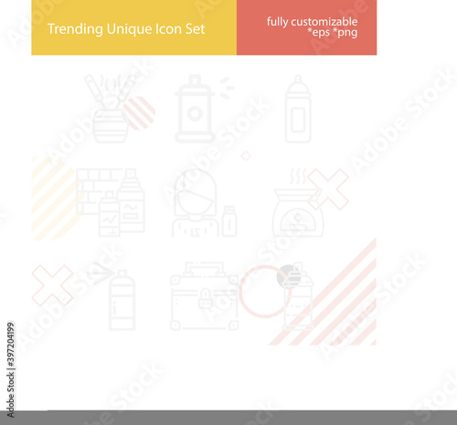 Simple set of devoted related lineal icons.