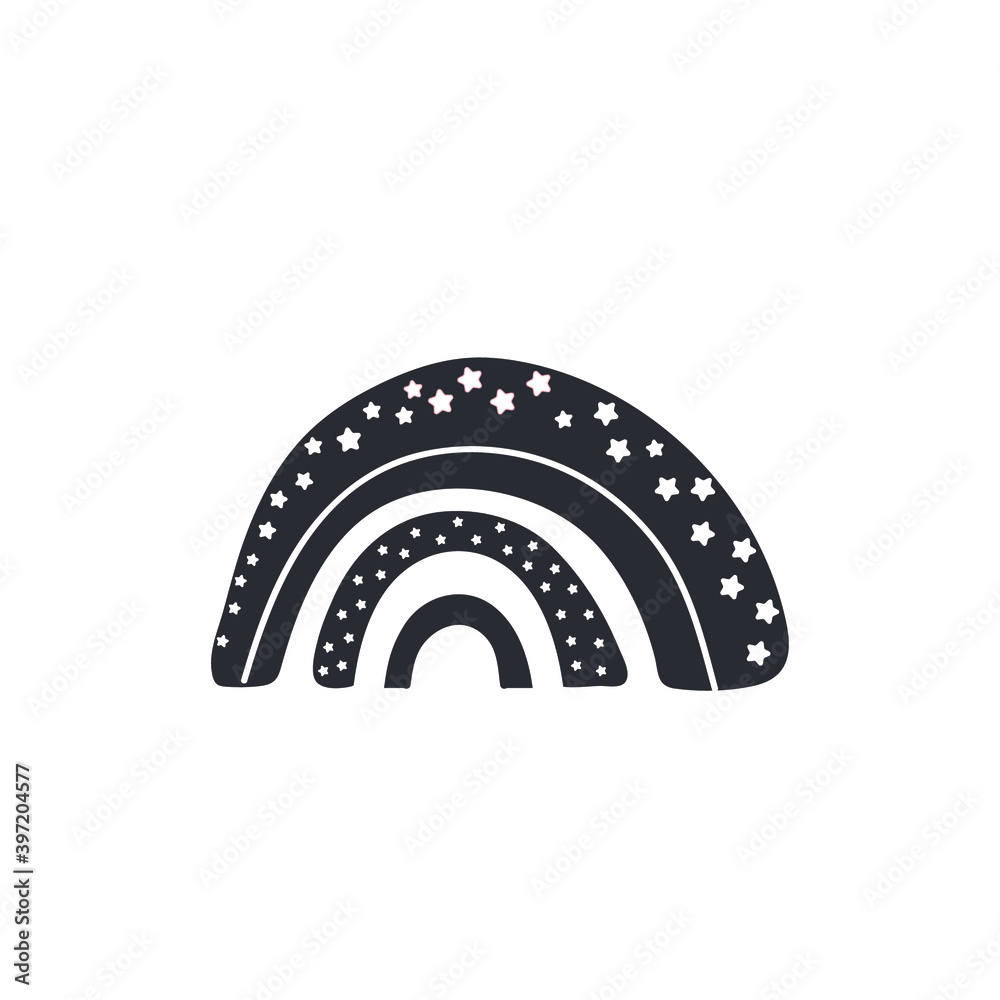 one drawn boho rainbow black and white.Decorative Scandinavian black and white. single drawn boho rainbow black and white.monochrome rainbow logo.Close-up rainbow isolated on white background one drawn boho rainbow black and white.Decorative Scandinavian black and white. single drawn boho rainbow black and white.monochrome rainbow logo.Close-up rainbow isolated on white background