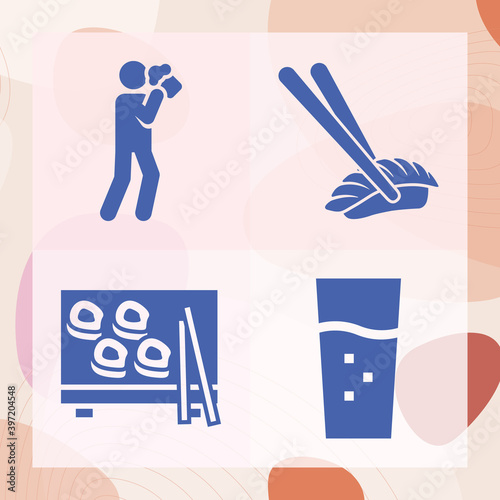 Simple set of ingestion related filled icons