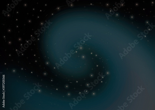 Abstract blue background with white stars