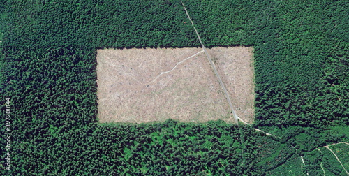 Photos fundamentalist brain, United States, photograph of relief drawings in farm fields in the U