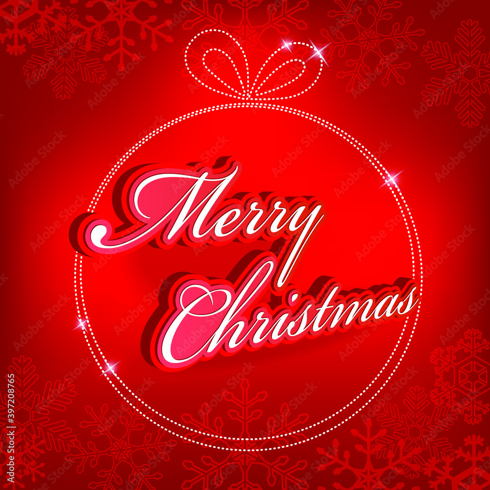 Vector Elegant Merry Christmas Poster