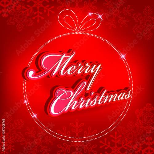 Vector Elegant Merry Christmas Poster