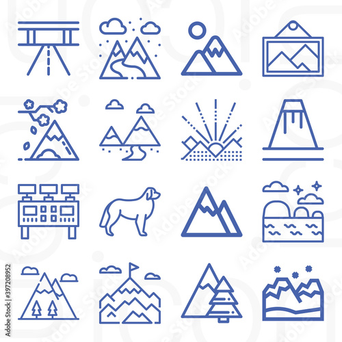 16 pack of constant  lineal web icons set