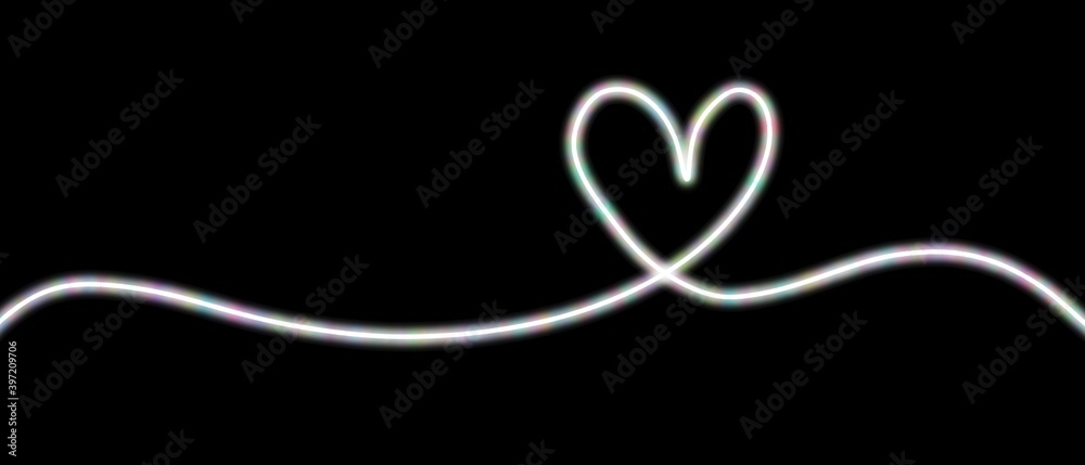 Heart. Abstract love symbol. Continuous line art drawing illustration. Valentines day background banner Heart. Abstract love symbol. Continuous line art drawing illustration. Valentines day background banner