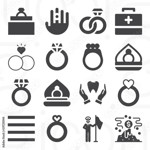 16 pack of intervention  filled web icons set
