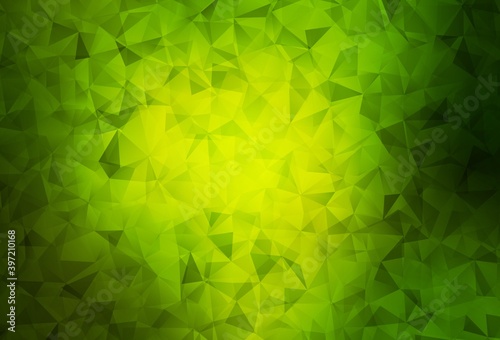 Dark Green vector low poly layout.
