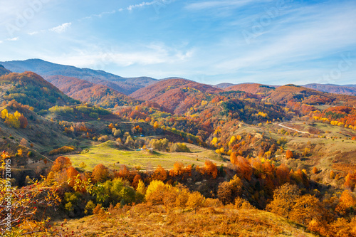 autumn landscape with mountains