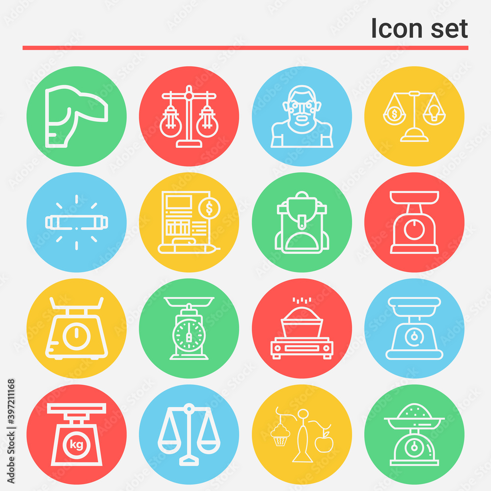 16 pack of tension lineal web icons set 16 pack of tension lineal web icons set