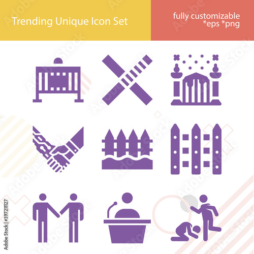 Simple set of contend related filled icons.