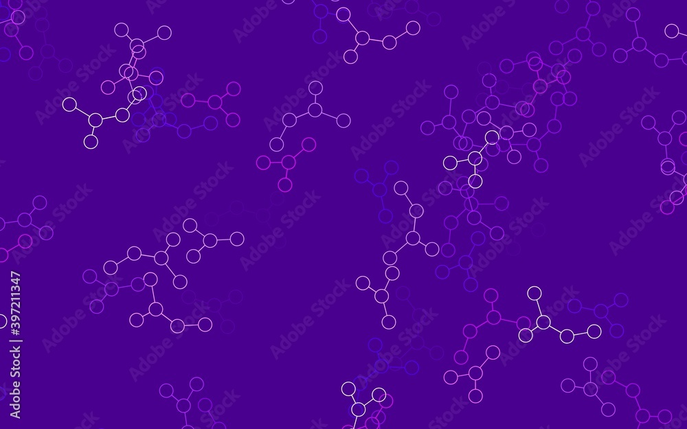 Light Purple, Pink vector pattern with artificial intelligence network. Light Purple, Pink vector pattern with artificial intelligence network.