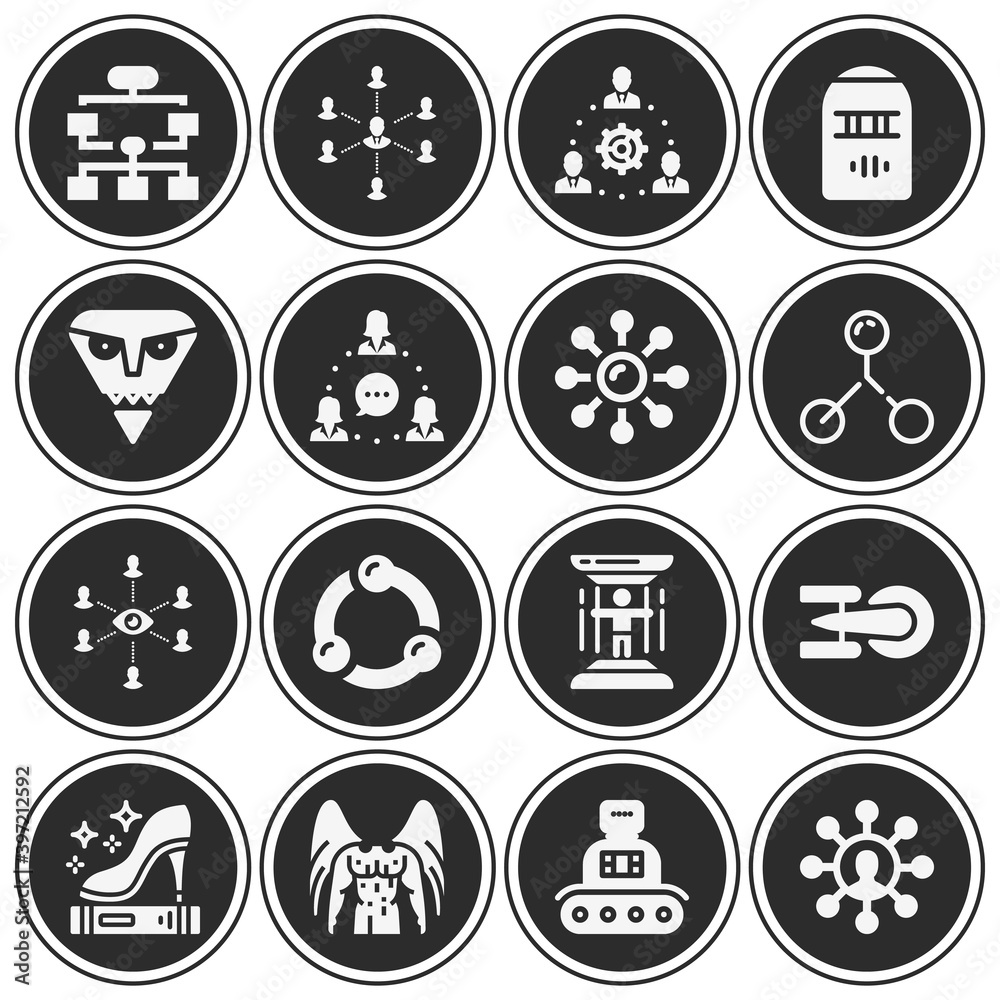 16 pack of false statement  filled web icons set