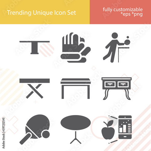 Simple set of put over related filled icons.