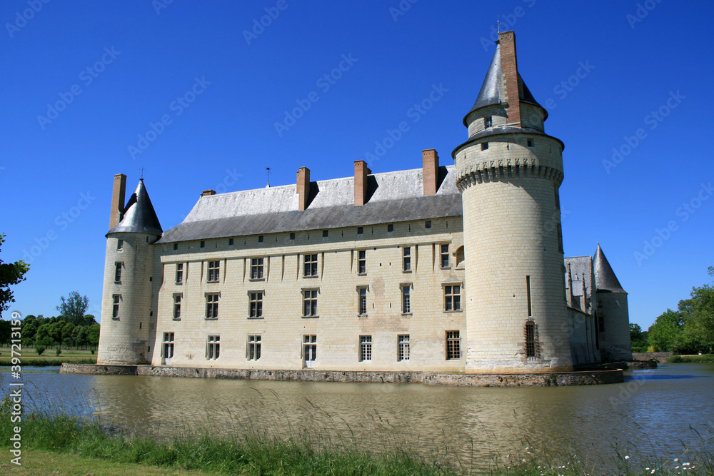 medieval castle (plessis-bourré) in écuillé in france